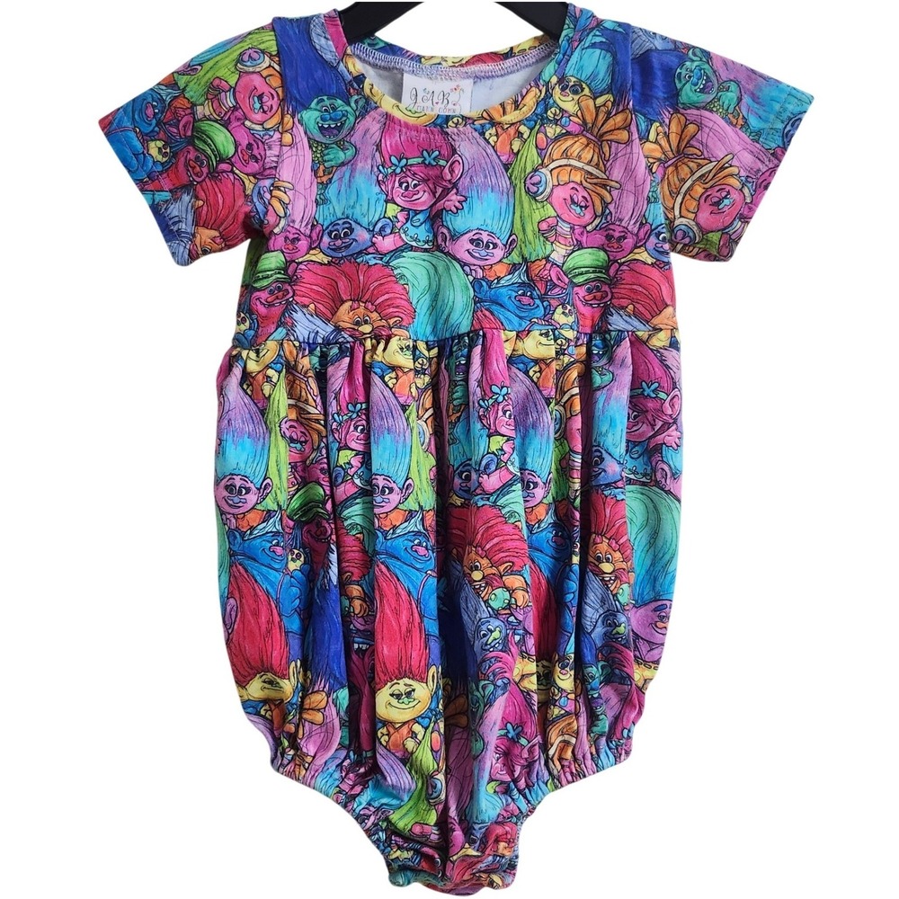 Handmade‎ Trolls 18M Character Bubble One Piece Bodysuit Vibrant Short Sleeve